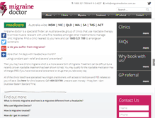 Tablet Screenshot of migrainedoctor.com.au